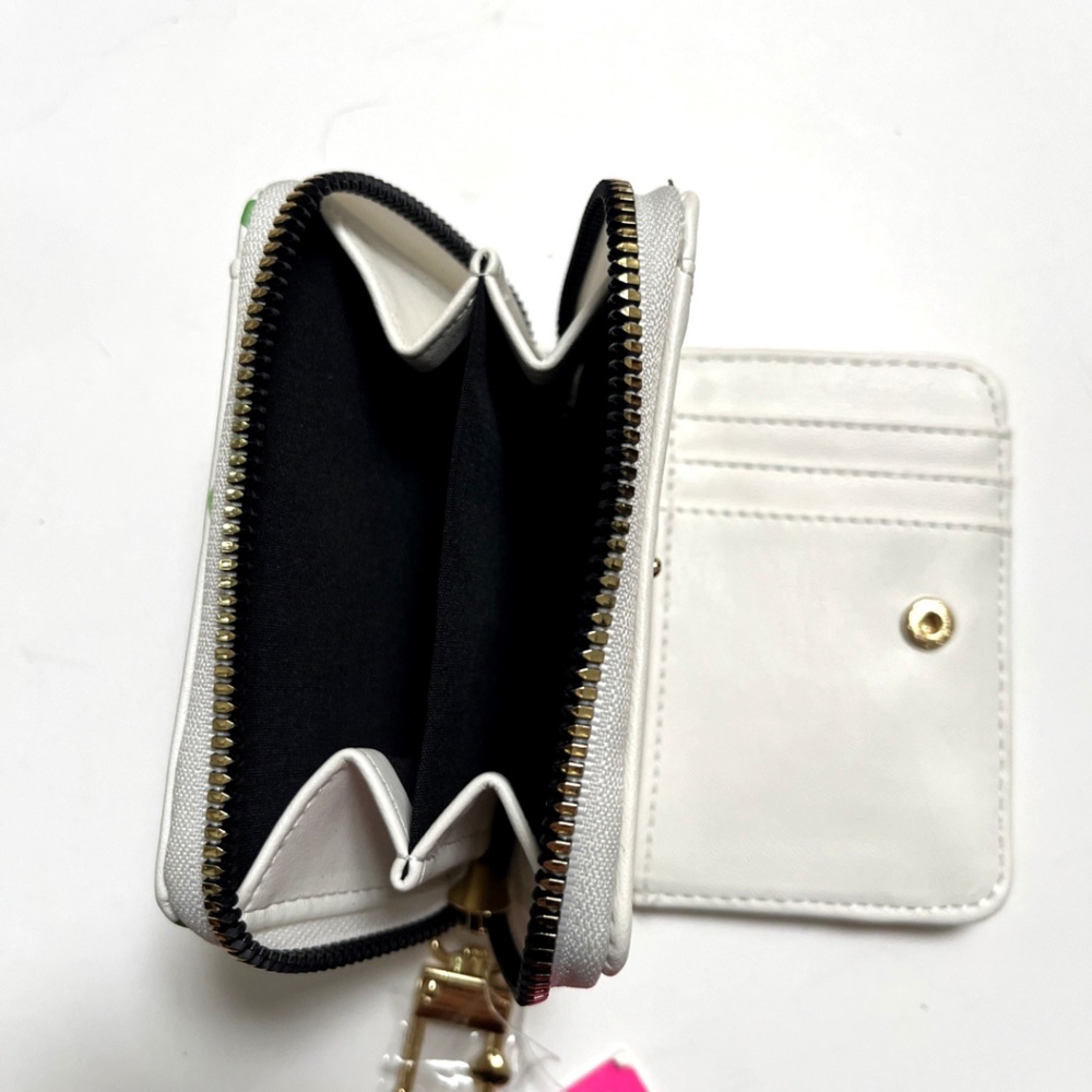 NWT Betsey Johnson Cherry Print Zip Around Wallet Keychain ID Card Holder - Picture 5 of 5